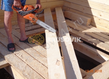 Дом по индивидуальному проекту из обрезного бруса 150х150 мм