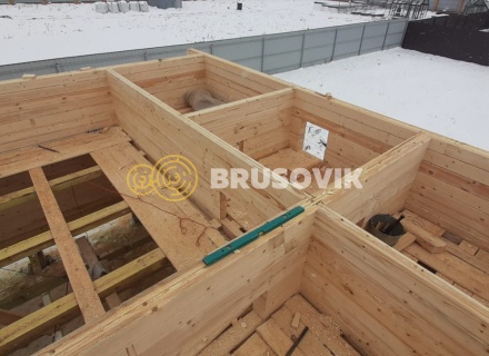 Баня 6х6м по проекту №15 из профилированного бруса 145х145мм в д. Глазово, Можайский район, Московская облать