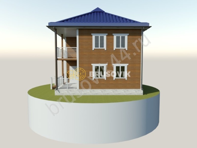 Проект №69 дома из бруса 8х8