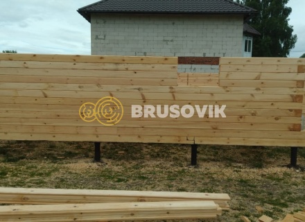 Дом 7,5х9м из профилированного бруса 145х145мм по проекту № 2 в д. Богданово, Рязанская область