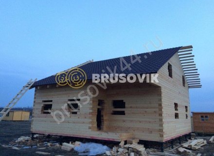 Дом из бруса по проекту № 6