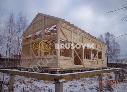  Дом 6,2х12,2 м из профилированного бруса 145х145 мм