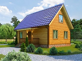 Проект №85 дома из бруса 6х9