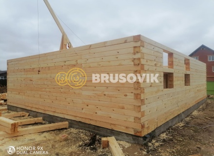 Дом 8х10м из профилированного бруса 145х195мм по индивидуальному проекту в посёлке Зелёная Роща, Угличский район, Ярославская область