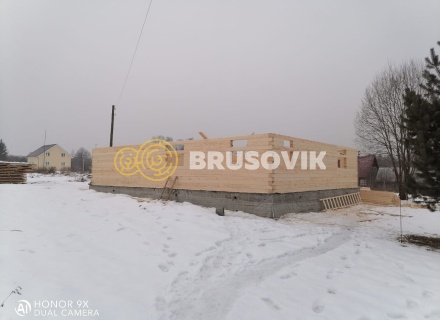 Дом 9х12м из профилированного бруса 145х145 мм в д. Мытишино, Угранский район, Смоленская область