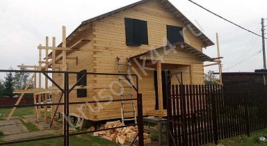 Видео отзыв строительства дома из профилированного бруса 145х145 мм. в д. Сарафоново, СНТ Мичуринец, Ярославская обл