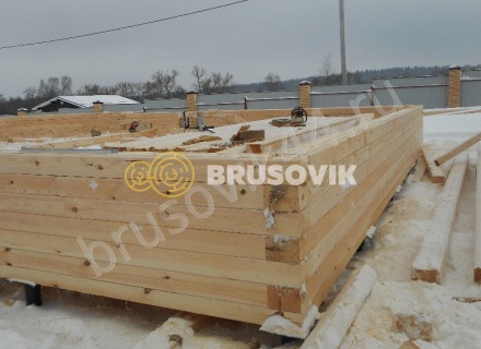 Дом по проекту № 41 из проф. бруса 145х195 мм