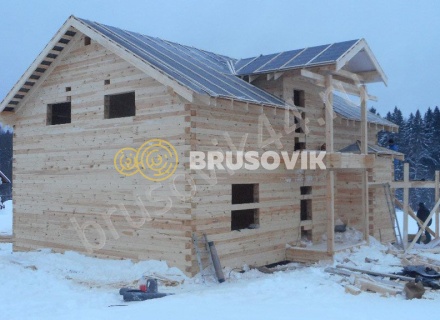 Дом по проекту № 41 из проф. бруса 145х195 мм