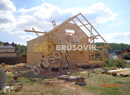 Дом из проф. бруса 145х145 мм по индивидуальному проекту