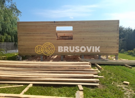 Дом 9х9 м из обрезного бруса 150х150 мм по индивидуальному проекту в г. Медынь, Калужская область