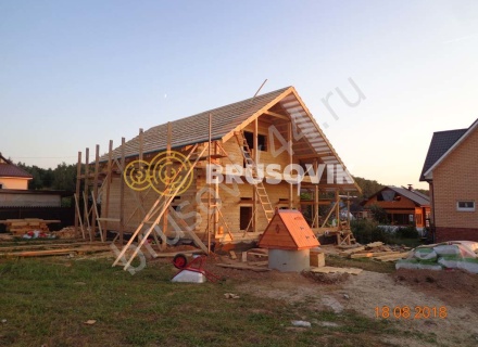 Дом из проф. бруса 145х145 мм по индивидуальному проекту