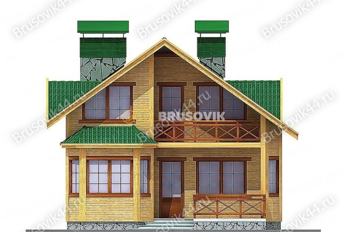 Проект №7 дома из бруса 8х11