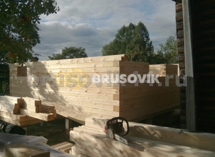 Дом 6х8 м из профилированного бруса 145х195 мм в Ярославской области