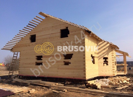 Дом из бруса по проекту № 6