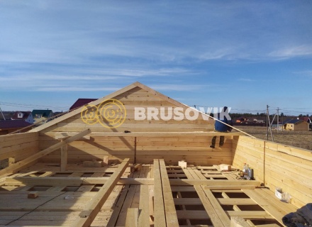 Дом 7х9 м из обрезного бруса 150х150 мм по индивидуальному проекту в коттеджном посёлке Рыбицы-1, Гатчинский район, Ленинградская область