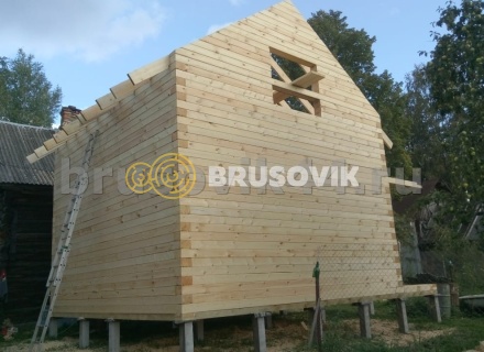 Дом 6х8 м из профилированного бруса 145х195 мм в Ярославской области