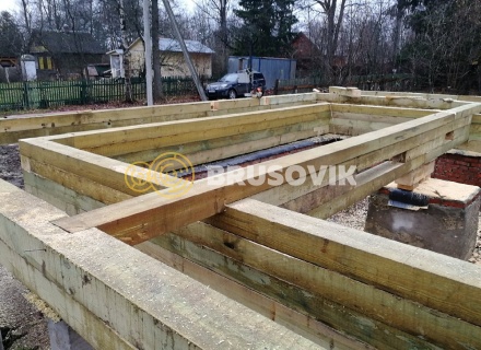 Двухэтажный дом 9х10 м из профилированного бруса 145х195 мм в СНТ Шараповские сады, городской округ Серпухов, Московская область