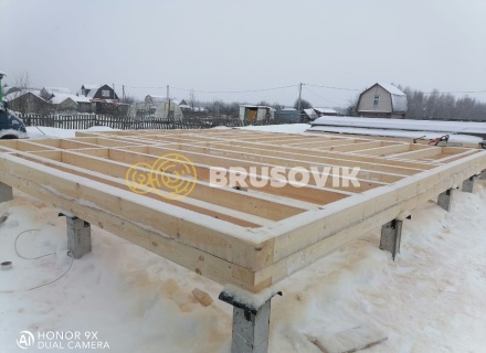 Дом 6х8м с террасой из профилированного бруса 145х145мм по индивидуальному проекту в СНТ Майский, г. Кострома