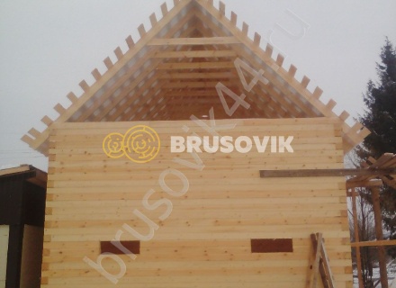 Дом по проекту заказчика из профилированного бруса 145х145 мм