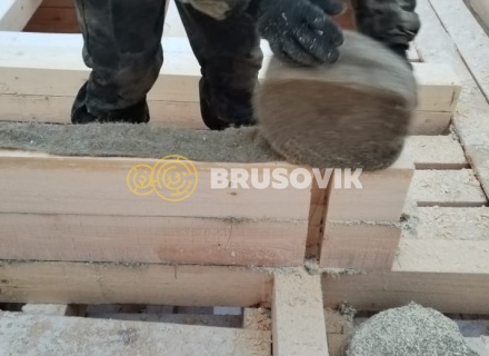 Двухэтажный дом 6х12м с террасой 3х6м из обрезного бруса 150х150мм по индивидуальному проекту в г. Иваново