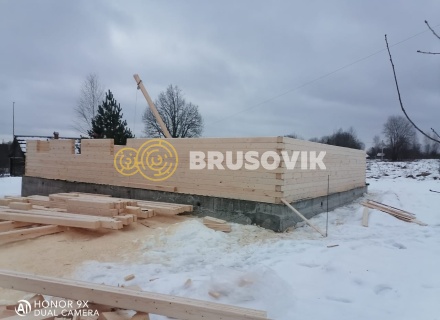 Дом 9х12м из профилированного бруса 145х145 мм в д. Мытишино, Угранский район, Смоленская область