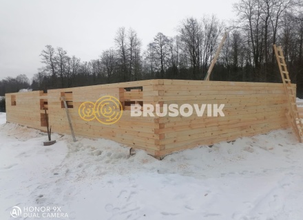 Дом 8,5х15 м. с террасой из профилированного бруса 145х195 мм. по индивидуальному проекту в п. Чулково, Выборгский район, Ленинградская область