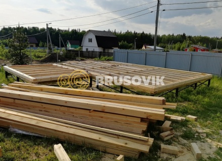 Дом 6х9 м из профилированного бруса 145х145 мм в коттеджном посёлке Барсово, д. Малые Петрищи, городской округ Щёлково, Московская область