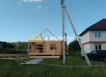 Дом 7,5х9м из профилированного бруса 145х145мм по проекту № 2 в д. Богданово, Рязанская область