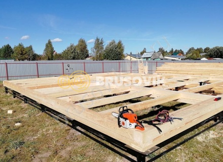 Дом из обрезного бруса 150х150 мм по индивидуальному проекту 