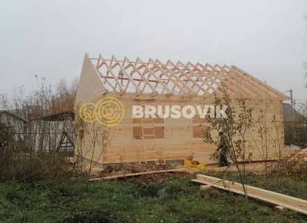 Дом 8х10м из профилированного бруса 145х195мм по индивидуальному проекту в посёлке Зелёная Роща, Угличский район, Ярославская область