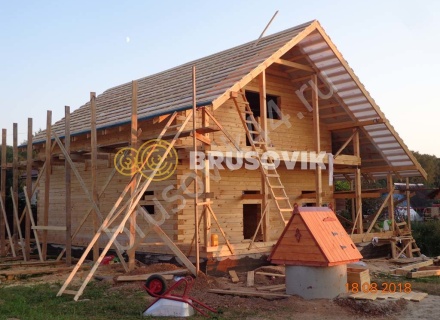 Дом из проф. бруса 145х145 мм по индивидуальному проекту