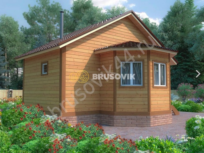 Проект №16 баня из бруса 6х7,5