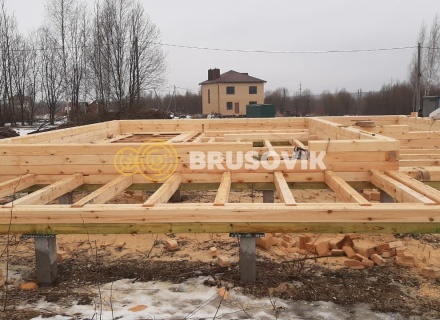 Дом 9х9 из профилированного бруса 145х195 мм, Костромская область, поселок Зарубино