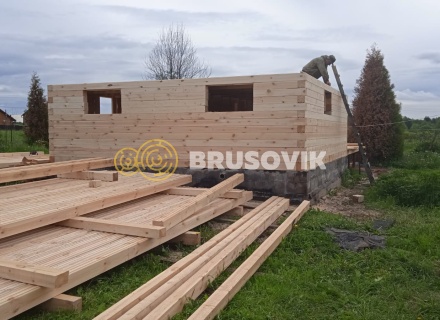 Дом 6х9 м из профилированного бруса 145х145 мм по индивидуальному проекту в д. Алексино, Александровский р-н., Владимирская обл