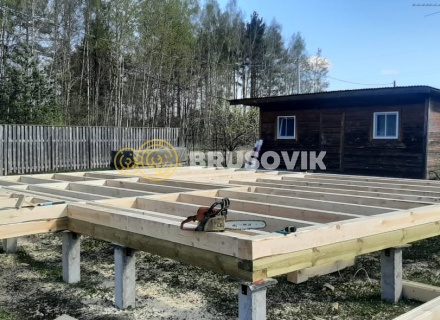 Дом 6х8м по проекту № 66 из профилированного бруса 145х145мм в СНТ Восток, Петушинский район, Владимирская область