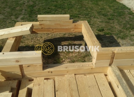 Дом 7,5х9м из профилированного бруса 145х145мм по проекту № 2 в д. Богданово, Рязанская область