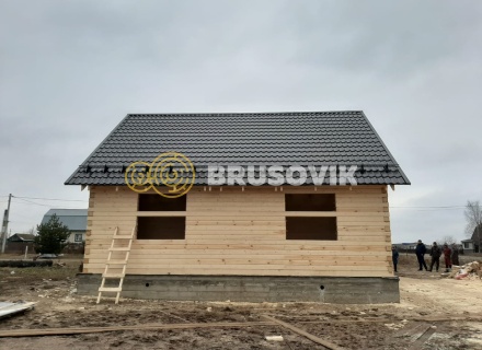 Дом 8х9 м из профилированного бруса по проекту № 21 в д. Соболево, городской округ Ликино-Дулёво, МО