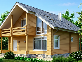 Проект №8 дома из бруса 9,5х12,5