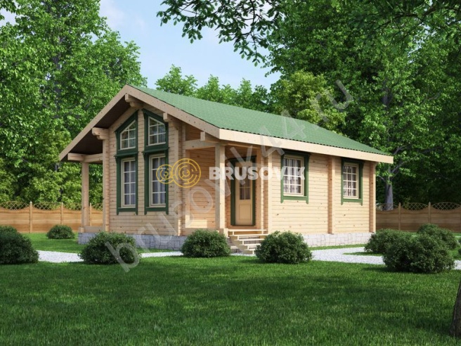 Проект №6 баня из бруса 8,5х7,5