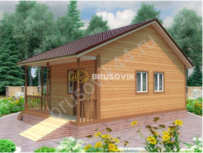 Проект №17 баня из бруса 6х9