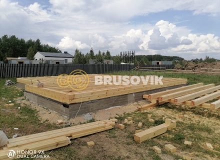 Дом 9х11м из профилированного бруса 145х195мм с рубкой углов &quot;в чашу&quot; по индивидуальному проекту в д. Иванцево, Ивановский р-н