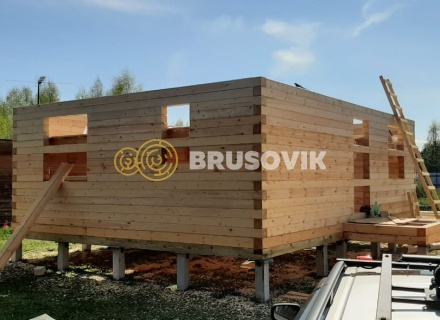 Дом 6х8м по проекту № 66 из профилированного бруса 145х145мм в СНТ Восток, Петушинский район, Владимирская область