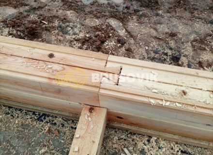 Полутораэтажный дом 9х9 м из профилированного бруса 145х195 мм по индивидуальному проекту в д. Малые Козлы, Калужской области