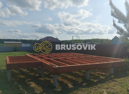 Дом 6х8м из профилированного бруса 145х145мм по проекту № 20 в д. Бунятино, Торжокский р-н., Тверская обл.