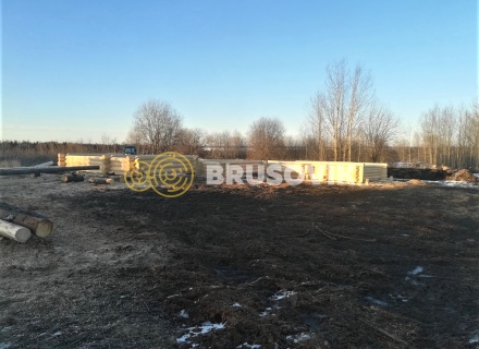 Баня 6х9 м в полтора этажа из строганного бревна ручной рубки в д. Никитское, городской округ Истра, Московская область