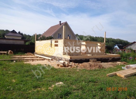 Дом из проф. бруса 145х145 мм по индивидуальному проекту