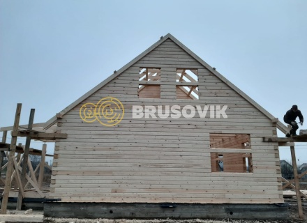 Дом 8х9 м из профилированного бруса по проекту № 21 в д. Соболево, городской округ Ликино-Дулёво, МО