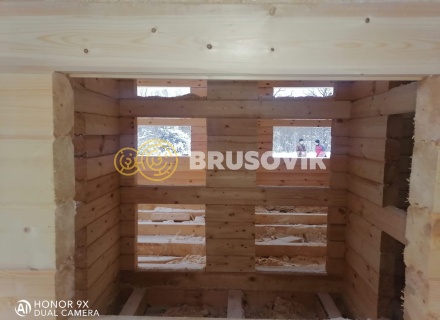 Дом 6х9 м из профилированного бруса 145х145 мм по индивидуальному проекту в д. Скрипово, Заокский район, Тульской области