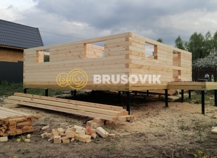 Дом 6х6м по индивидуальному проекту профилированного бруса 145х145мм в д. Яковлево, Тутаевский район, Ярославская область