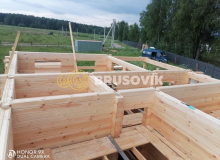 Дом 9х11м из профилированного бруса 145х195мм с рубкой углов &quot;в чашу&quot; по индивидуальному проекту в д. Иванцево, Ивановский р-н